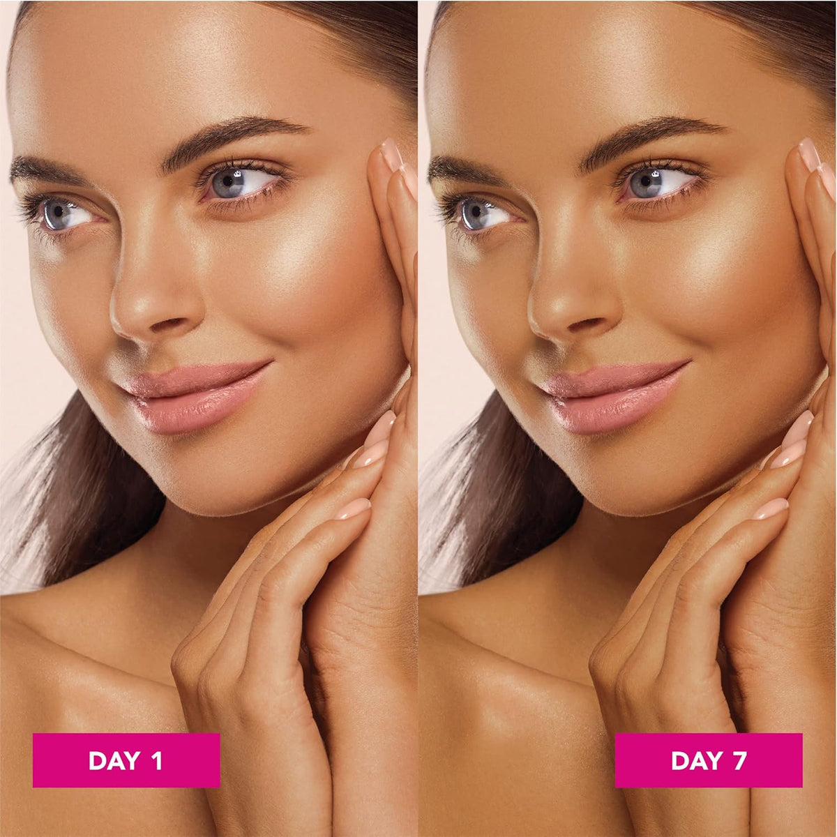 Natural Glow Instant Sun Sunless Tanning Moisturizer & Self Tanner Face Moisturizer, SPF 20 Facial Sunscreen, Medium to Deep Skin Tone, Oil Free C4541