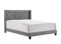 King Size Gray Fabric Upholstered Headboard C78051