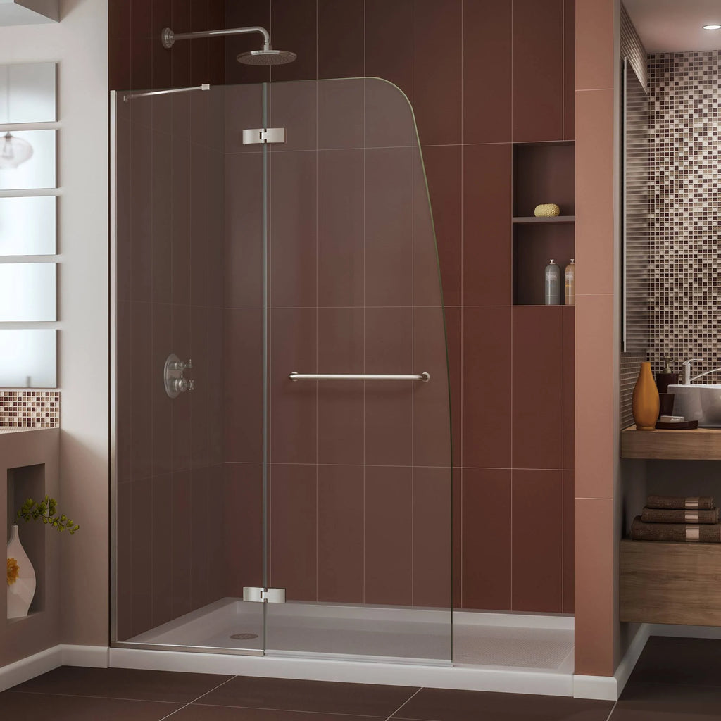 Frameless Shower Door in Brushed Nickel H35435