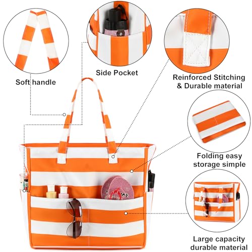 Extra Large Waterproof Beach Tote with Wet Compartment P972978