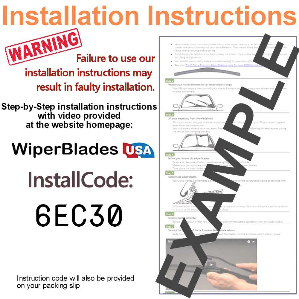 2010 Honda Element Wiper Blades Set of 3 H8364
