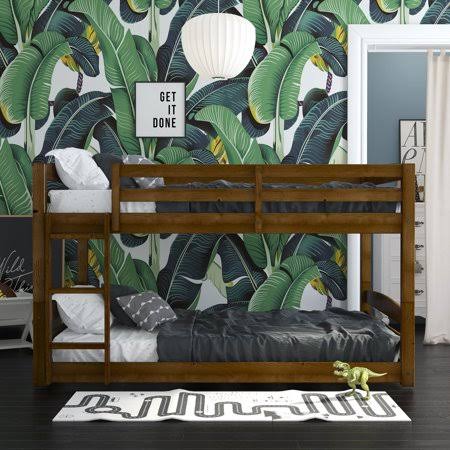 Full-Over-Full Floor Bunk Bed, Mocha U877456