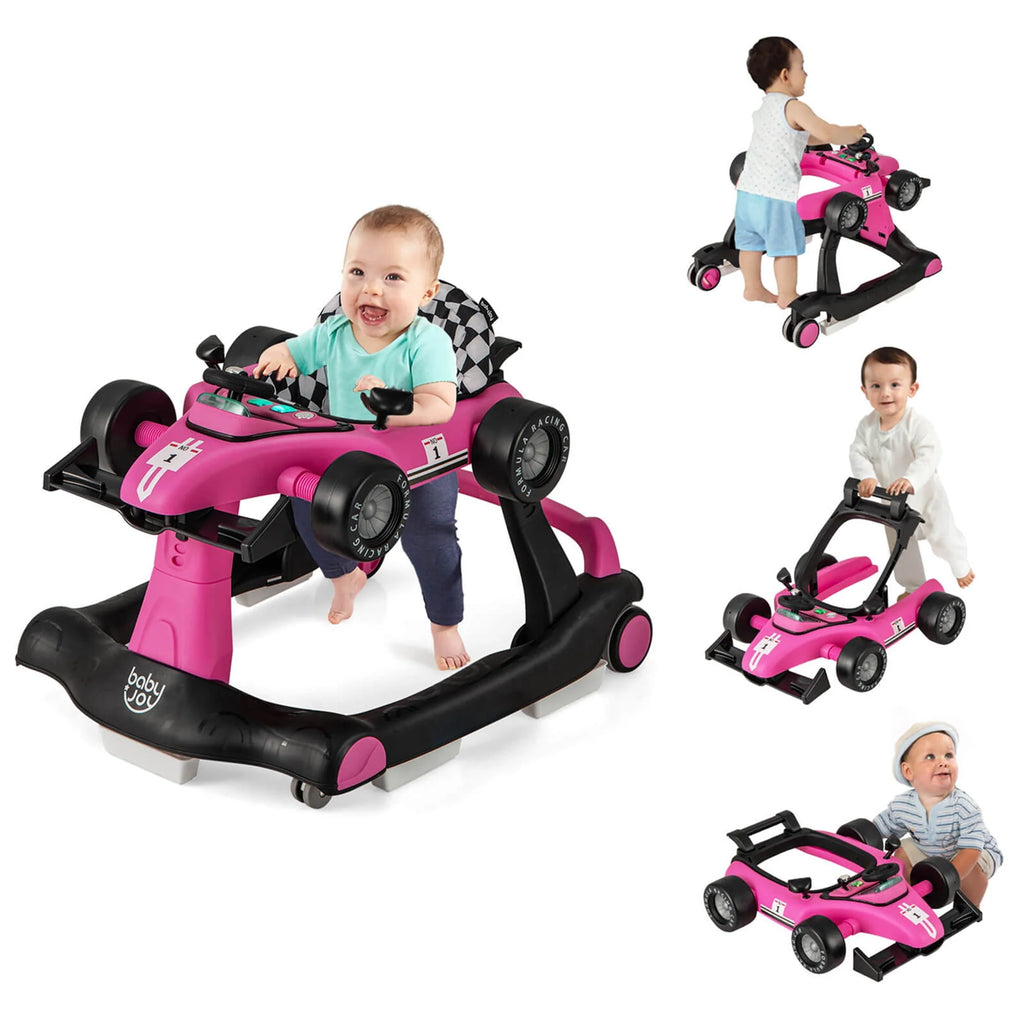 Foldable Adjustable Height Blue Baby Walker X867