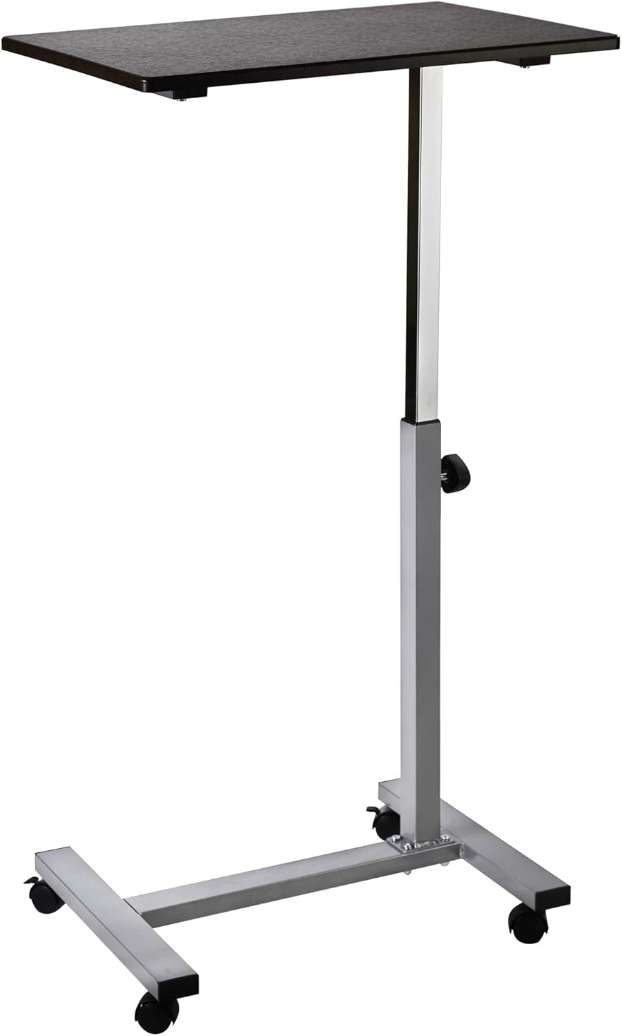Mobile Height Adjustable Laptop Workstation Desk Cart with Wheels, White P7764