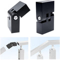 2pack Adjustable Angled Stairs Handrail Connector POM Black T1539