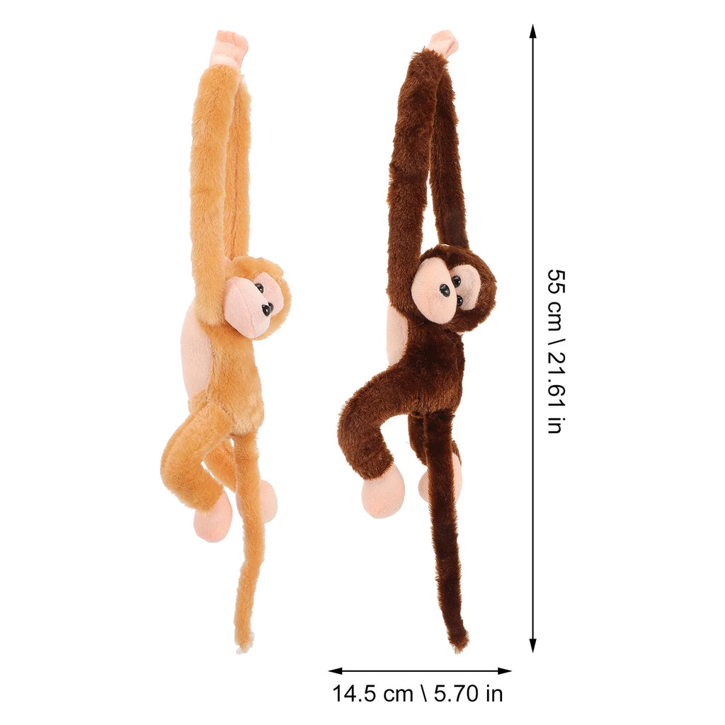 2Pcs Hanging Plush Monkey Doll Stuffed Animal Toy M213912