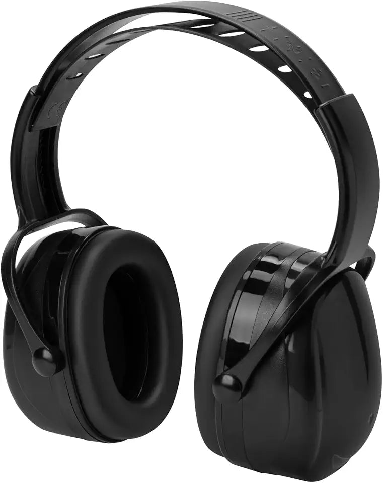 Black Adjustable NRR 26dB Ear Muffs with Earplugs F681761