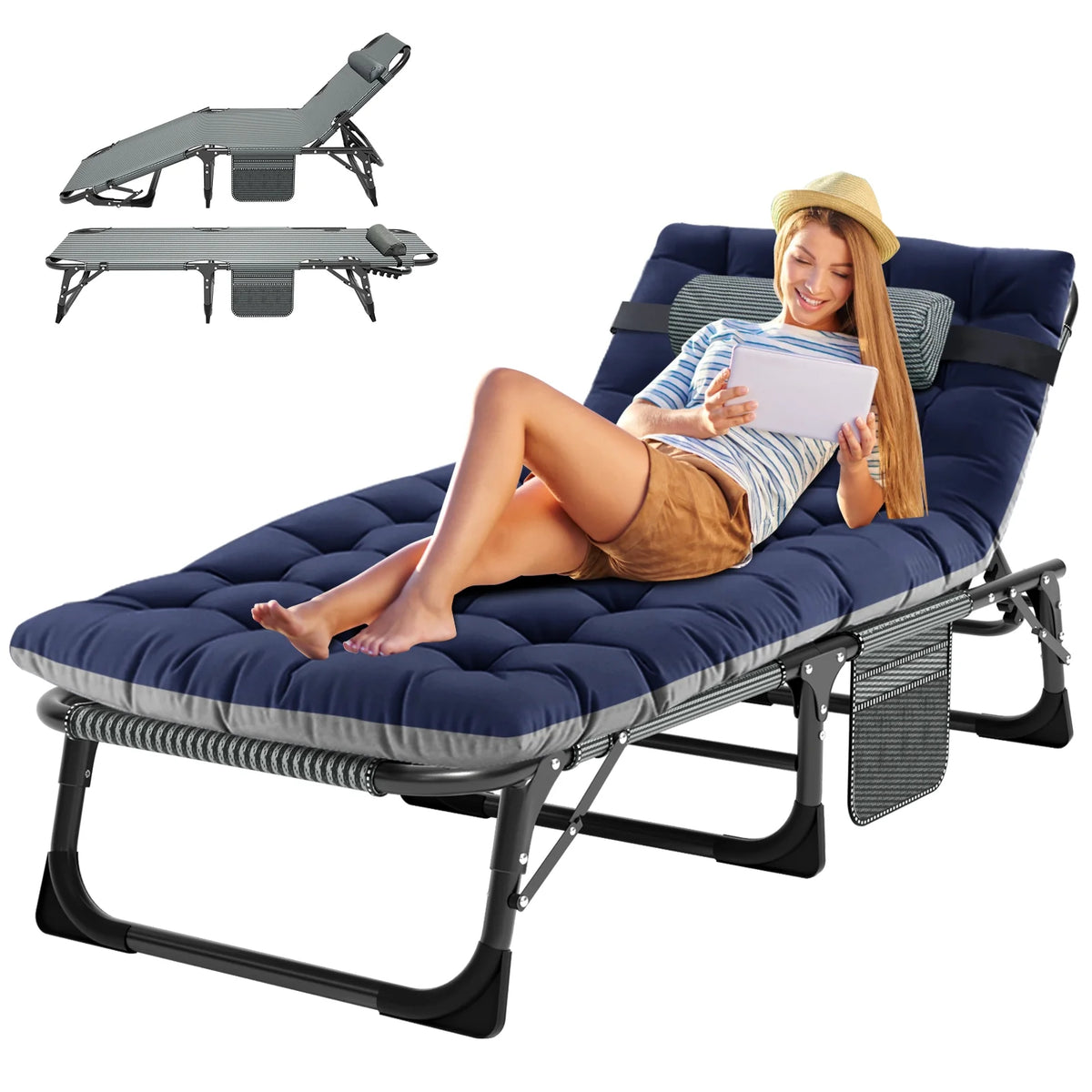 Folding Camping Cot with Mattress and Pillow M73050