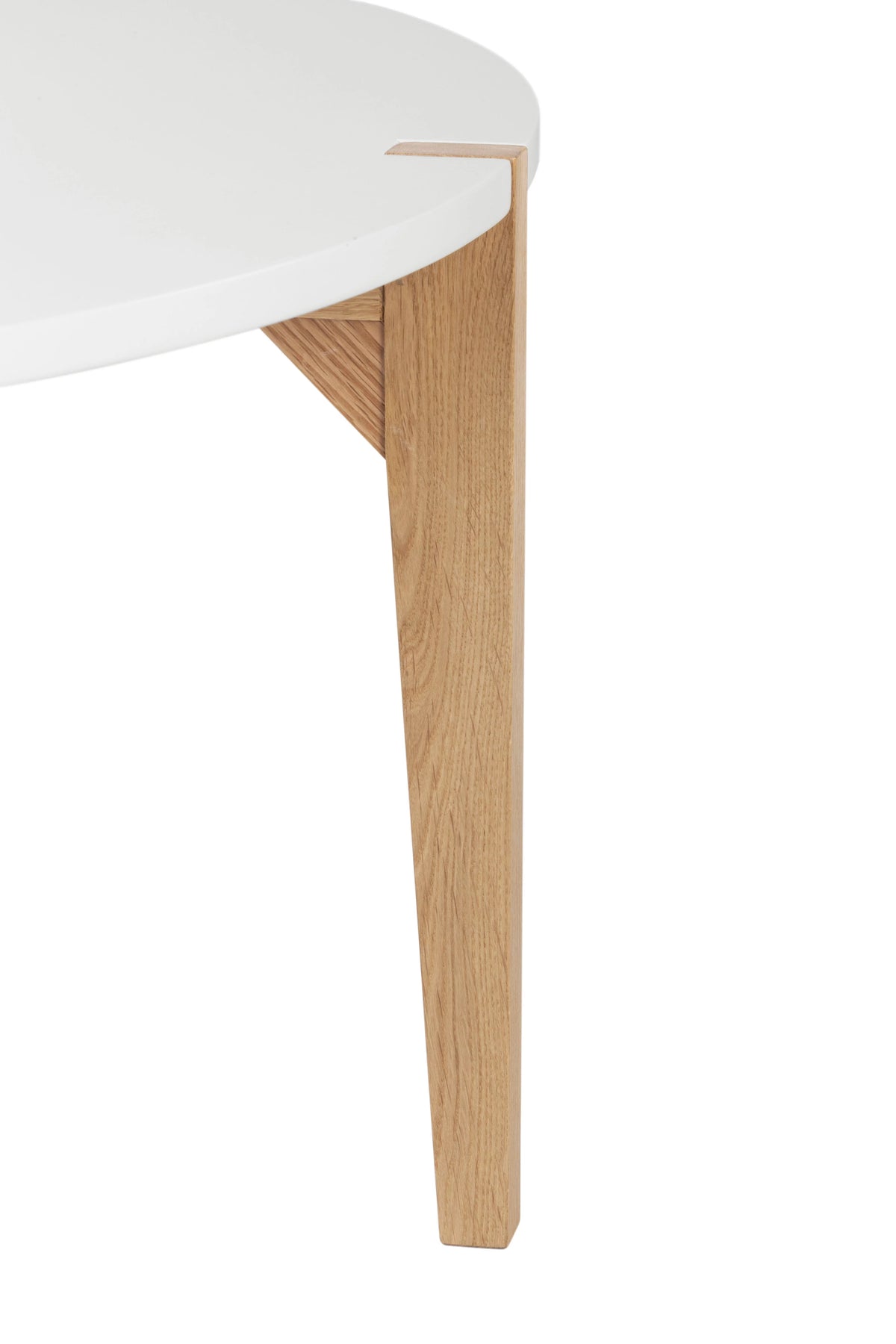 Round Coffee Table Oak and White M4745