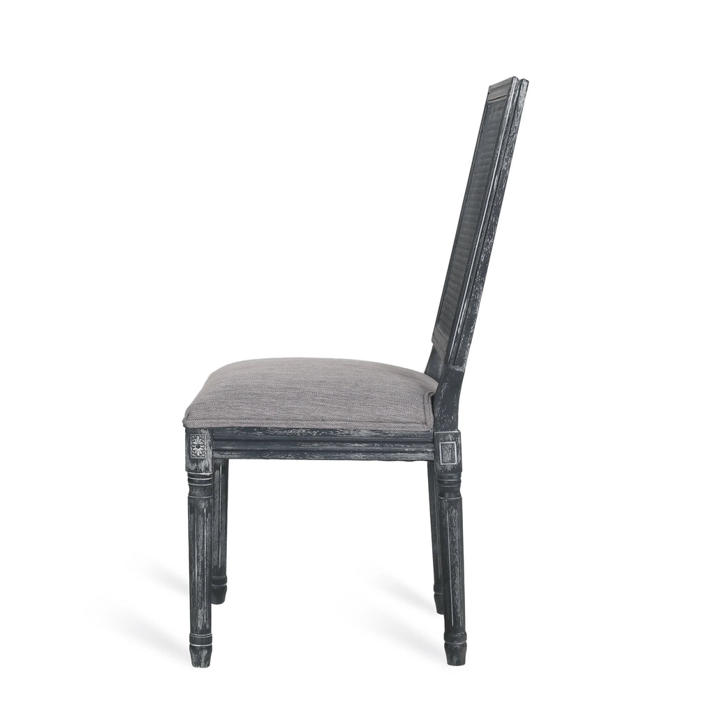 Gray Fabric Dining Chair Set of 6 Q906