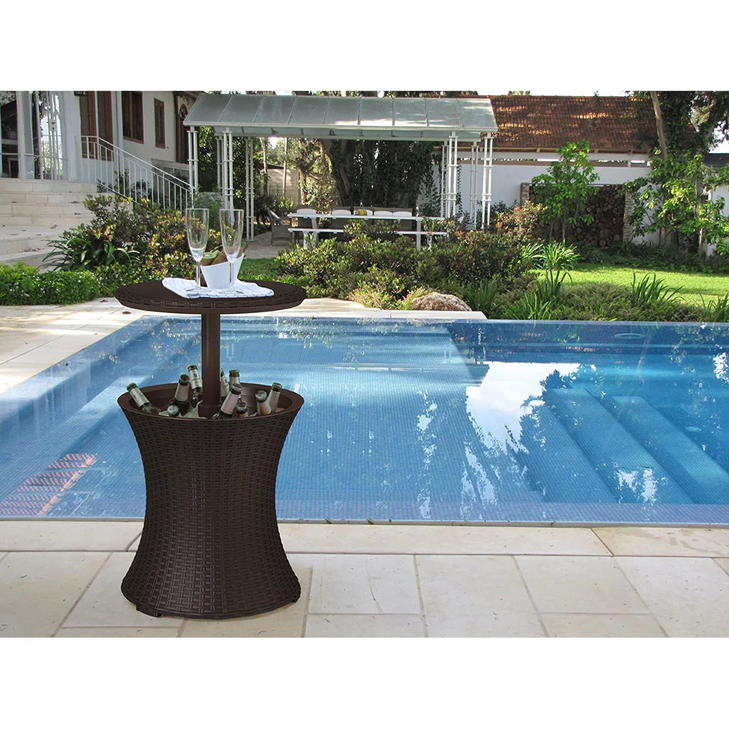 7.5 Gallon Resin Outdoor Beverage Cooler Table H5732