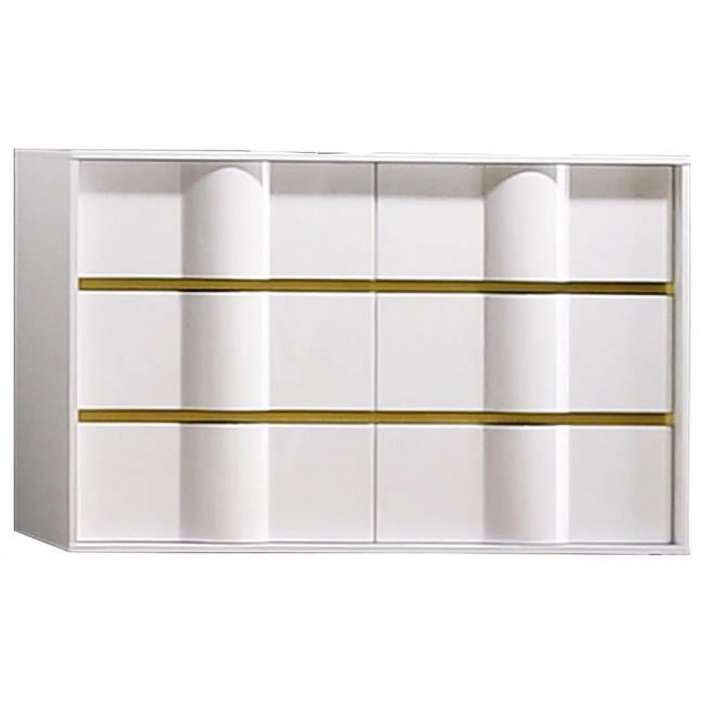 White 6 Drawer Poplar Wood Dresser G135381