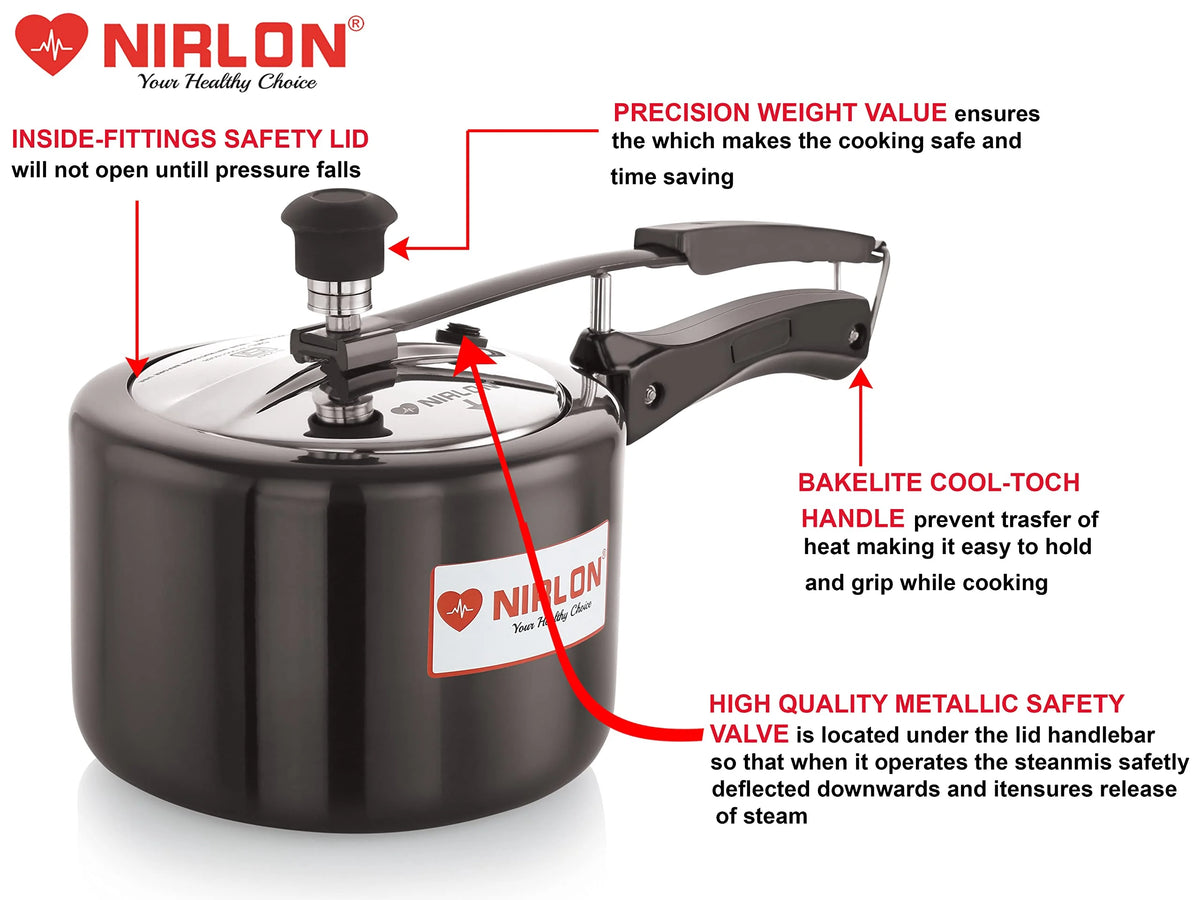 3 Litre Hard Anodised Aluminium Pressure Cooker G9619