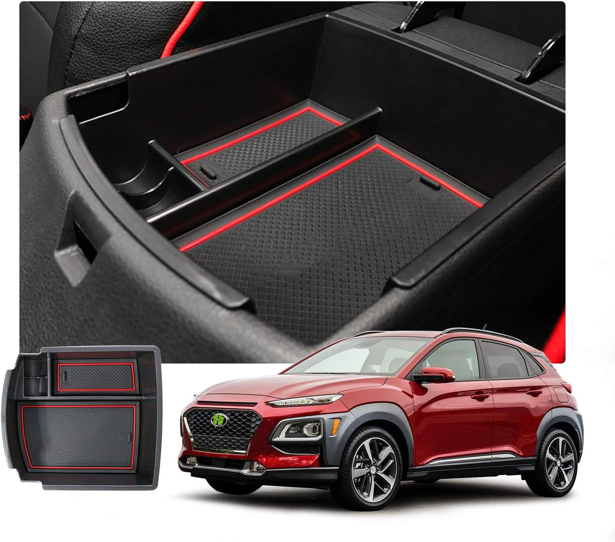 Blue Car Center Console Organizer Tray Pack of 2 L4162