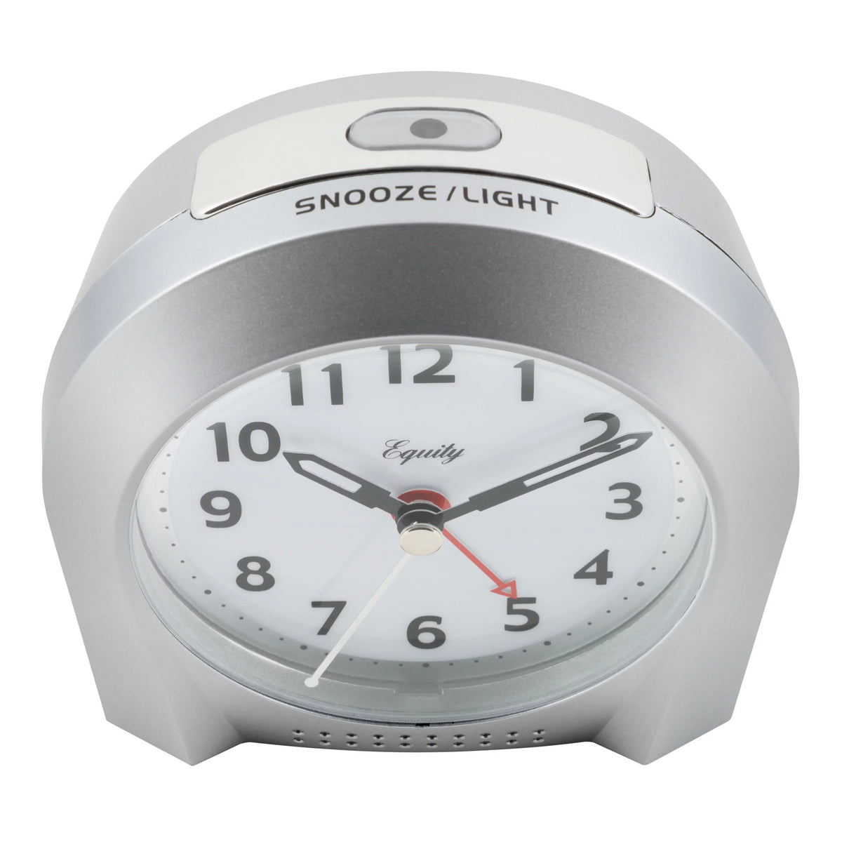 Silver Silent Sweep Night Vision Alarm Tabletop Clock Z643