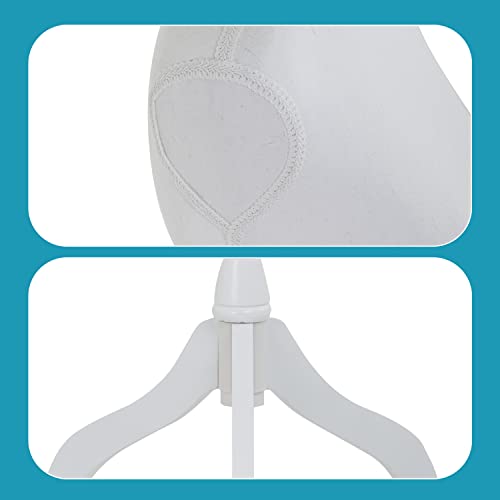 White Height Adjustable Dress Form K356