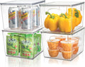 Clear Stackable Plastic Storage Bins with Lid, 4 Pack of 2 N98660