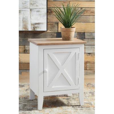 White and Brown Accent Cabinet M932