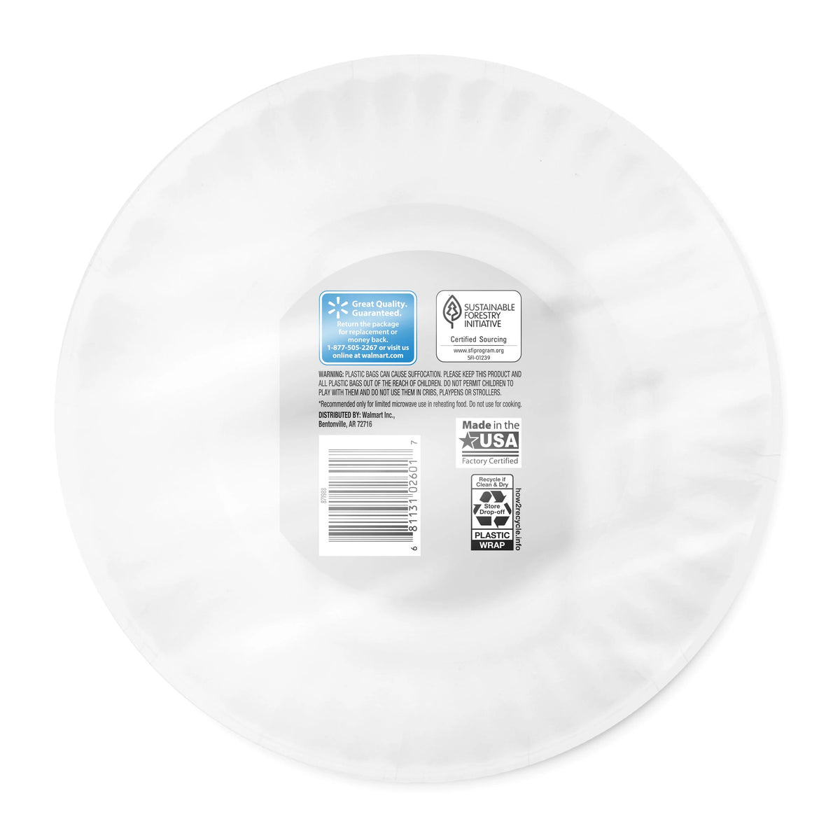 White 9 in 70 Count Disposable Paper Plates T961