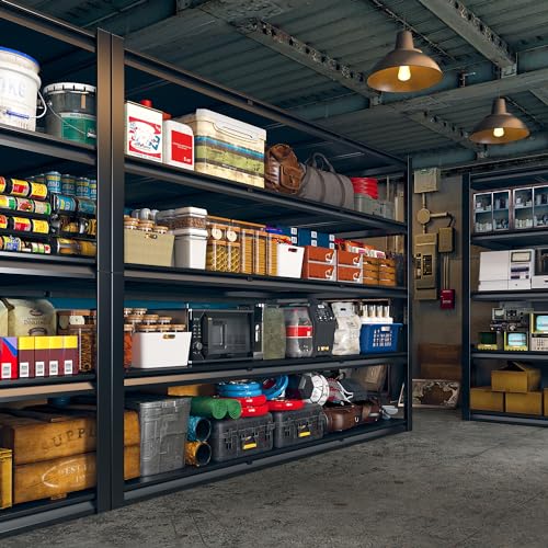 60" W x 24" D x 72" H 5 Tier Heavy Duty Metal Garage Shelving X67513