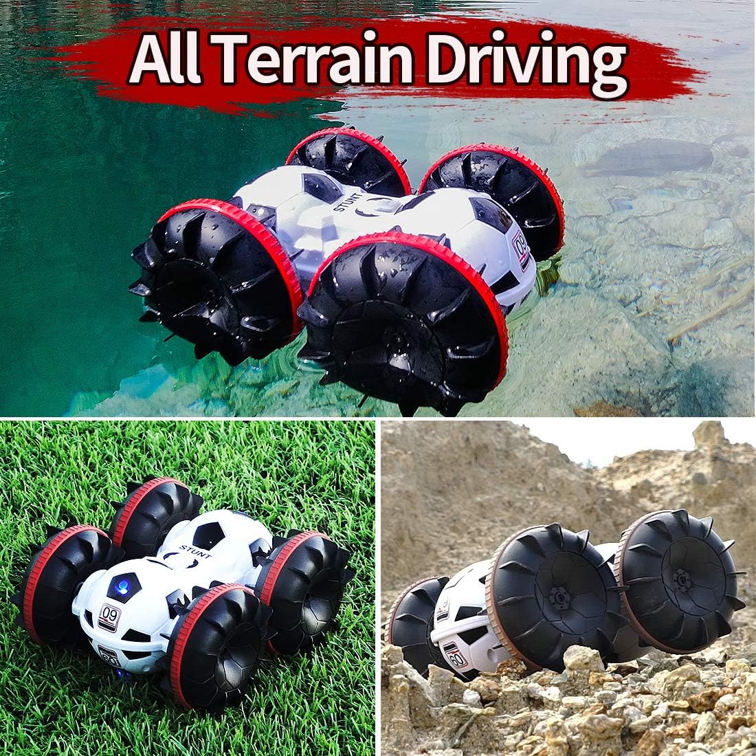 Remote Control Car 4WD Waterproof with 2 Rechargeable Batteries I527