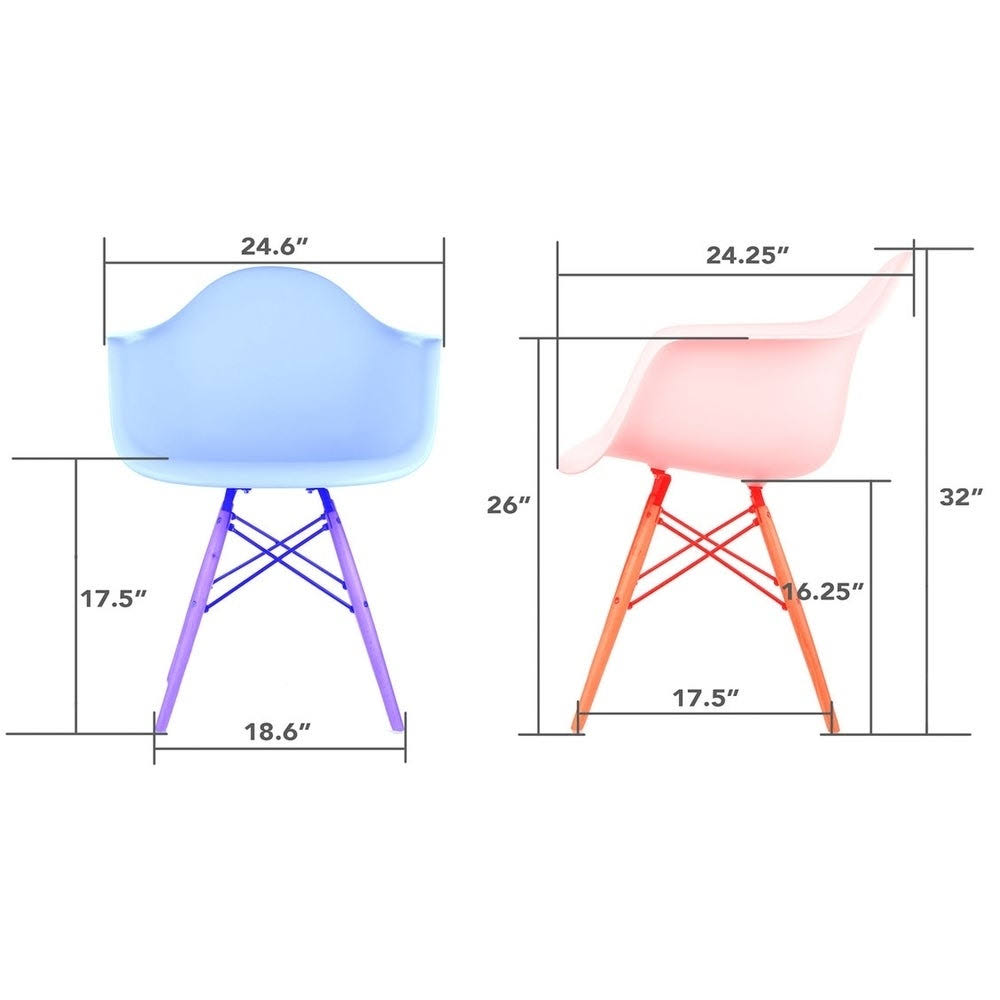 Light Grey Molded Plastic Dining Arm Chair with Black Wood Legs U117158