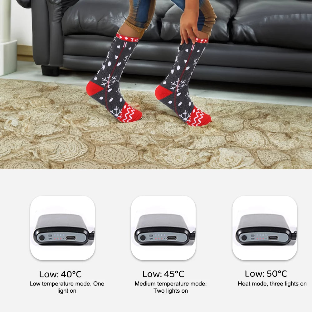 5000mAh Rechargeable Heated Socks I858762