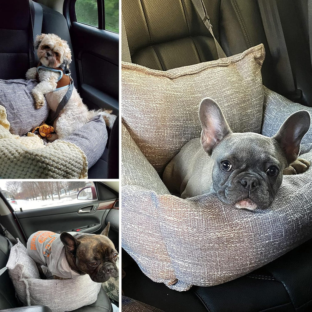 Washable Dog Car Seat with Leash V7043