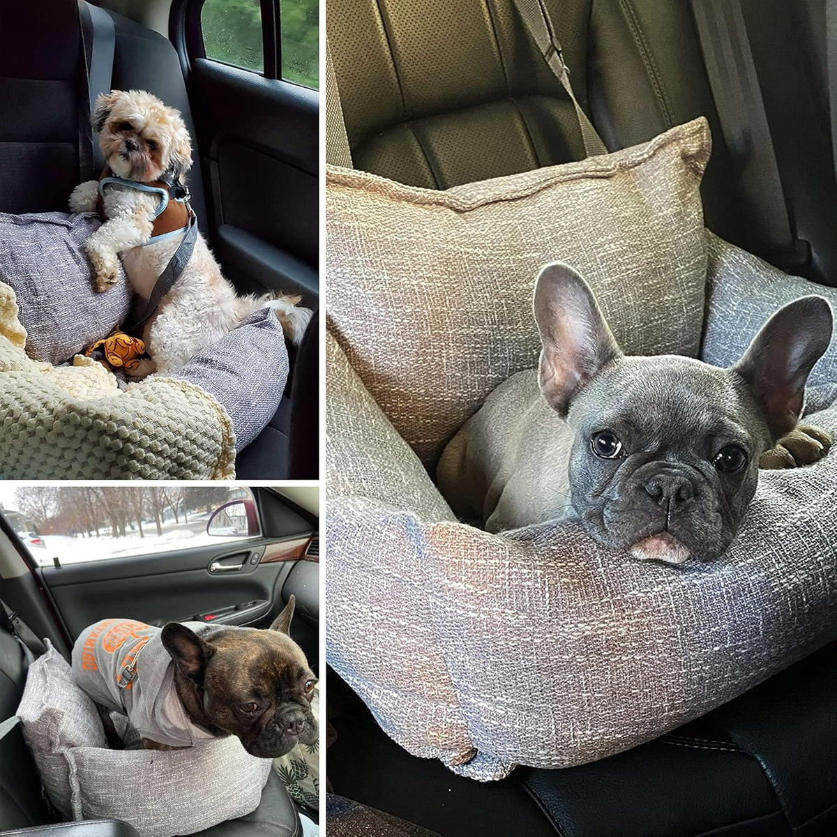 Washable Dog Car Seat with Leash V7043