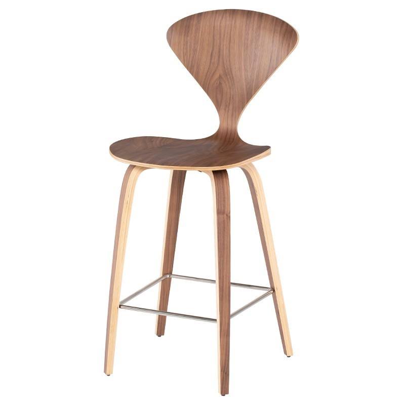 Walnut Wood Counter Stool R343