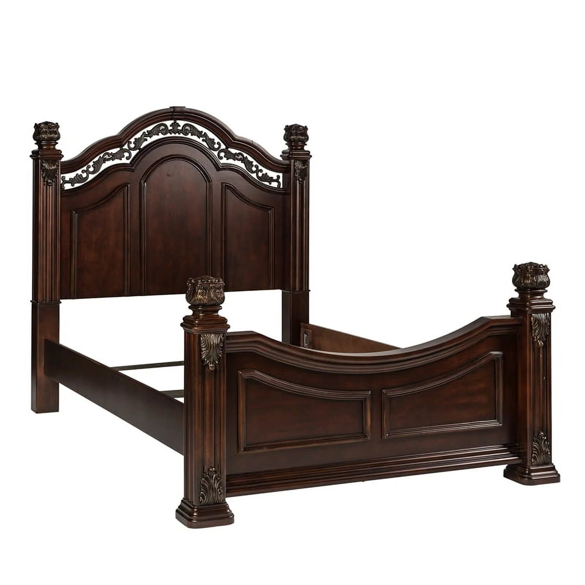 Dark Brown King Poster Bed E725690