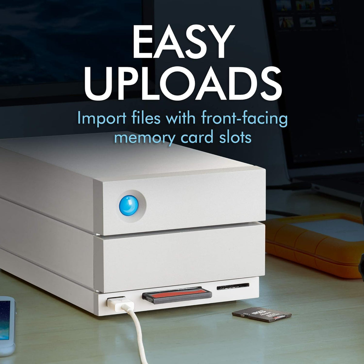 8TB External RAID Hard Drive HDD with Thunderbolt 3 USB-C USB 3.0 D7694