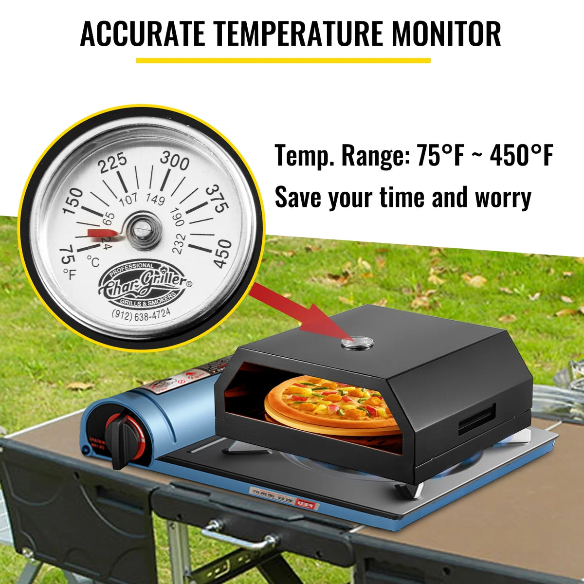 Stainless Steel Outdoor Pizza Oven with 12 Pizza Stone and Baking Tools Z76635