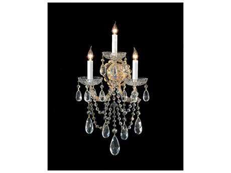 3 Light Sconce, Polished Chrome M9390