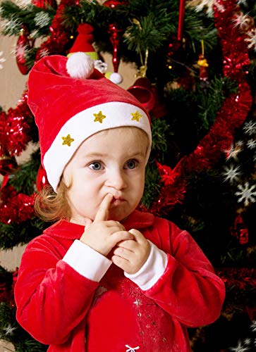 Christmas Santa Hats with Jingle Bell Necklaces D9095