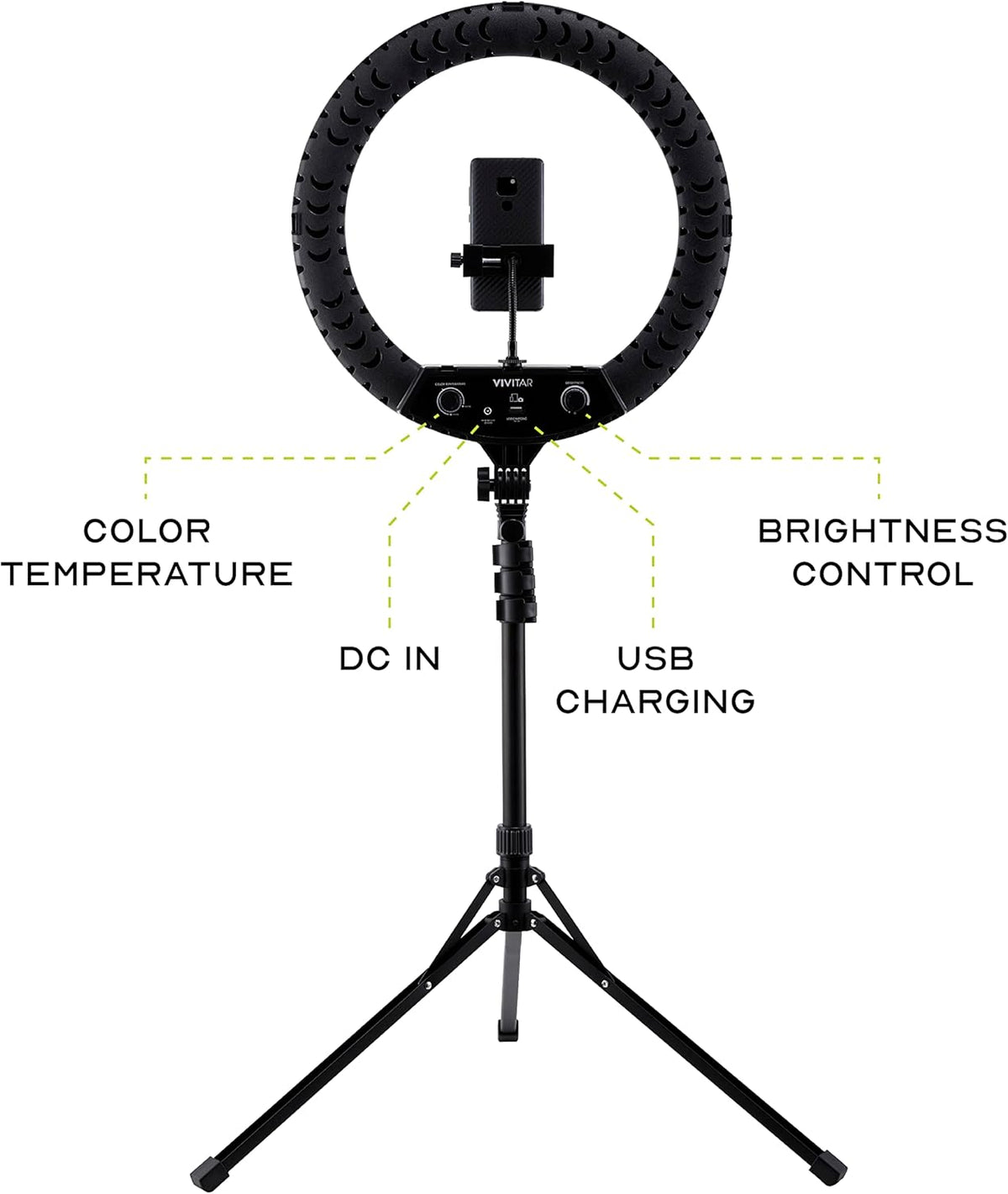 18 Inch LED Ring Light with Stand and Wireless Remote Y186896