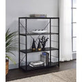 Black Steel Standard Bookcase with 4 Shelves P710
