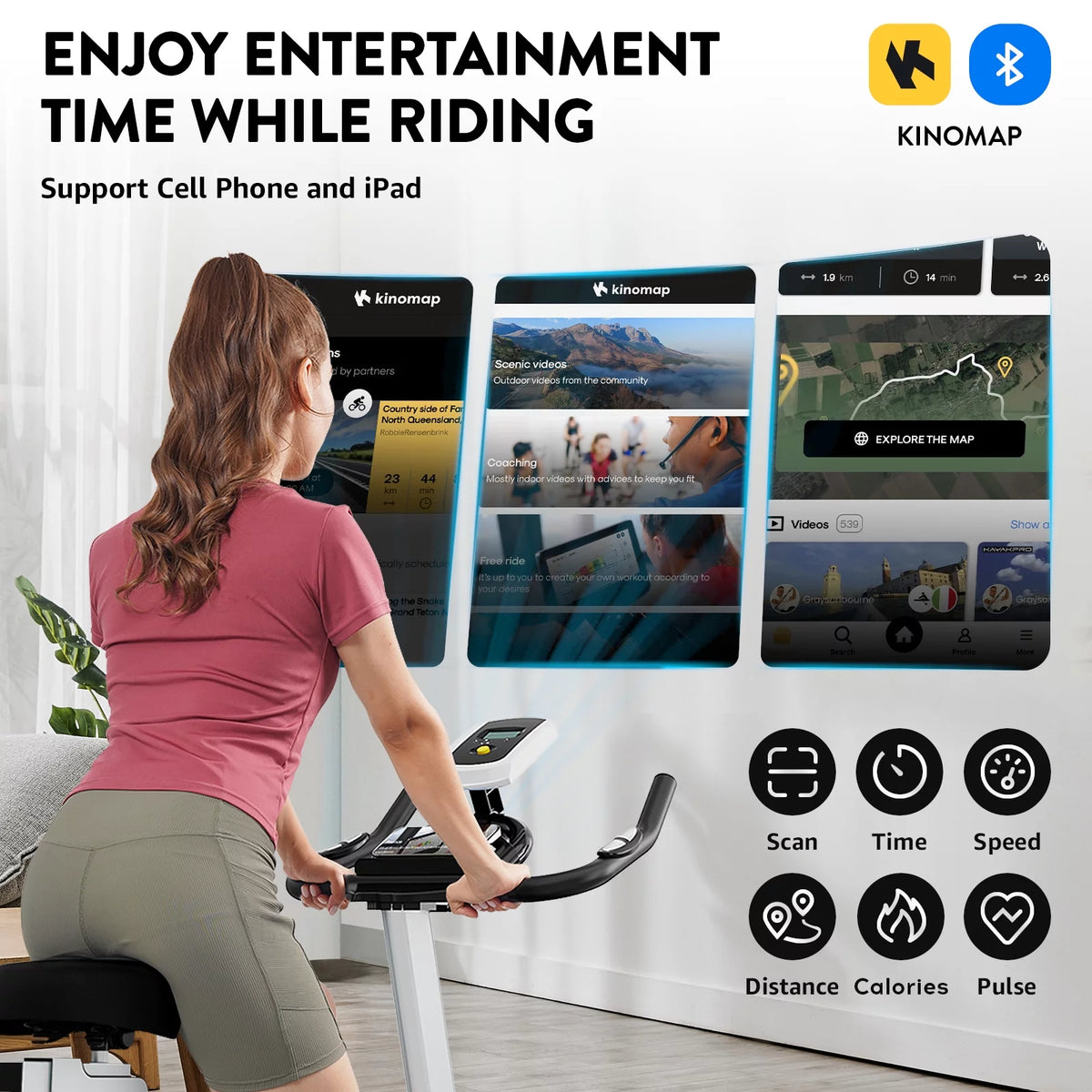 Indoor Cycling Bike with Silent Magnetic Resistance Z1533