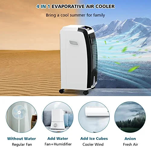 Evaporative Air Cooler with Remote Control, 6.5L Water Tank S700586