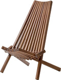 Natural Folding Acacia Wood Lounge Chair G6970