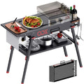 Black Stainless Steel Portable Folding Grill Table K12059