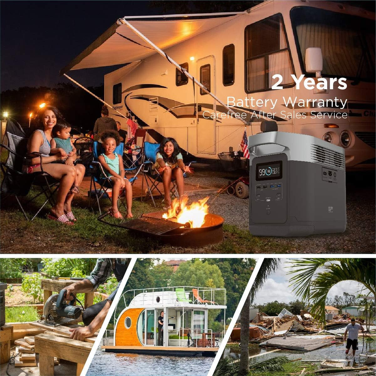 1260Wh Solar Generator with 110W Solar Panel, 1800W AC Outlets, Portable Power Station T290