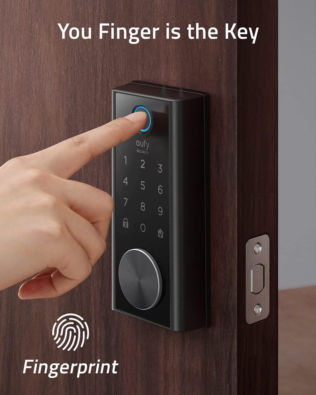 Smart Lock with Fingerprint Scanner and Touchscreen Keypad P419140