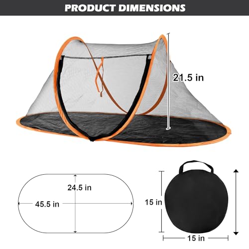 Portable Outdoor Cat Enclosure with Tunnel and Storage Bag K202