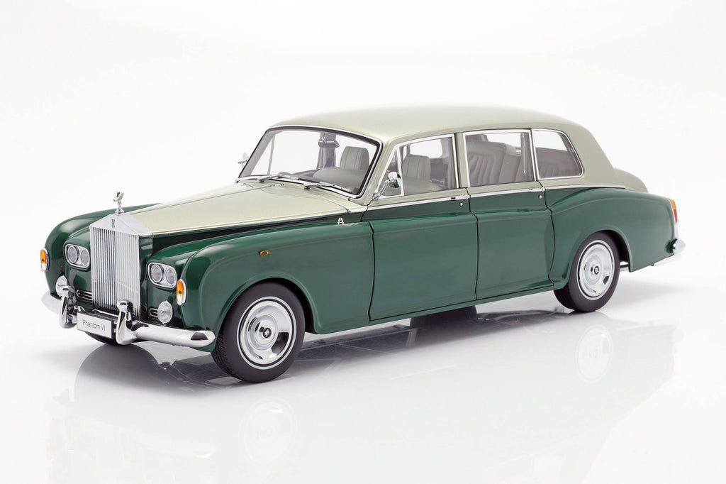 1/18 Scale Rolls Royce Phantom VI Green Silver N603675
