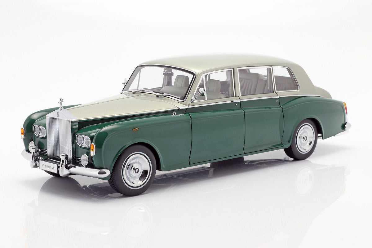 1/18 Scale Rolls Royce Phantom VI Green Silver N603675