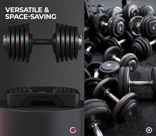 Adjustable Dumbbell Set 90LBS with Anti-Slip Handle O5696