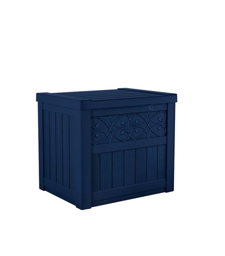 Navy Blue 22 gal. Resin Deck Box Z12411