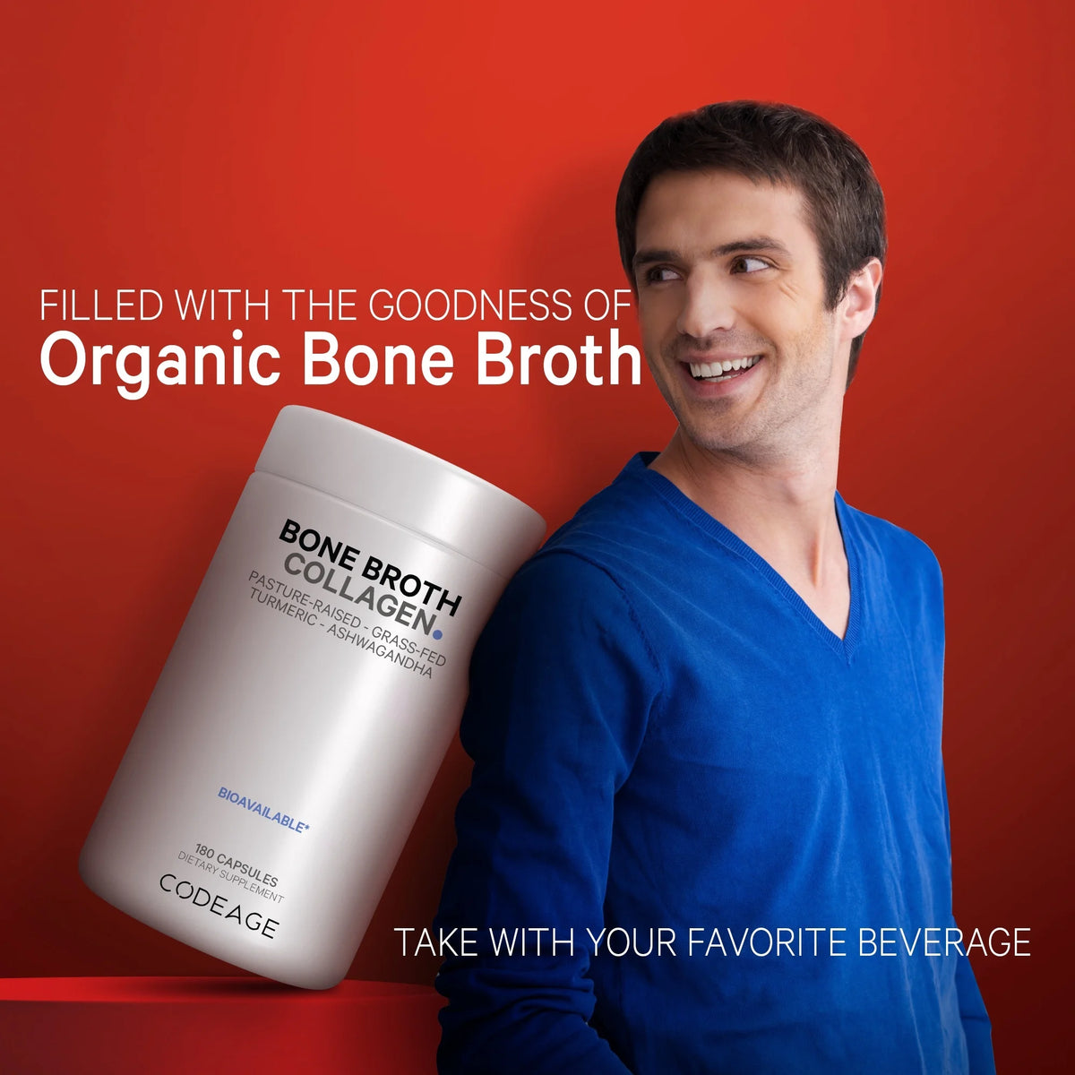 Organic Bovine & Chicken Bone Broth Collagen Capsules R23124