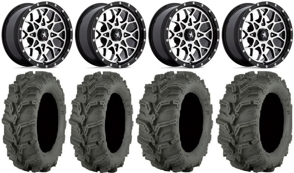 14" Wheels Machined 27" Mud Lite XTR Tires U257